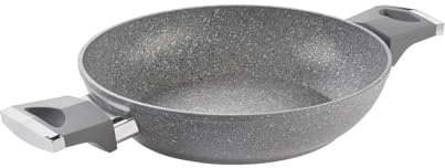 Mopita Classic - Sartén antiadherente de 24 cm de diámetro, sartén de inducción y para todos los planes de cocción, revestimiento de 5 capas, mango suave al tacto, antideslizante, efecto piedra,