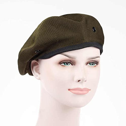 WOUND Boinas Hombre Boinas Militares De Las Fuerzas Especiales De Poliéster Gorras De Boina del Ejército para Hombre Gorros Casuales Transpirables Al Aire Libre, Verde Militar, Talla Única