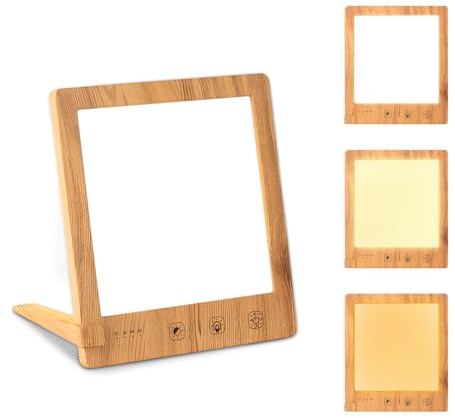 Tageslichtlampe 10000 Lux, Sonnenlicht-LED-Lampe, Einstellbare Farbhelligkeit Lichttherapielampe , Timer-Einstellungen, Touch-Steuerung, Simulation der Tageslicht-Sonnenlampe für Zuhause, Büro