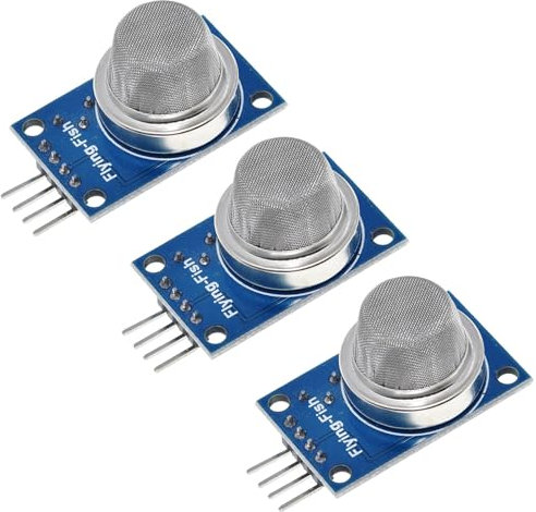 MQ-2 Smoke Detection Sensor, 3Pcs Air Quality Sensor Butane Hydrogen Liquefied Gas Detection Module for Gas Monitoring Device