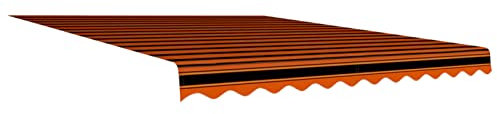 ShCuShan Tenda da Sole Arancione e Marrone 350x250 cm, Tenda da Sole Avvolgibile Modern, Telaio in Alluminio, Tettuccio Resistente al Sole e Impermeabile
