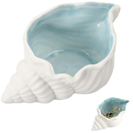 Rapidbok Vassoio Gioielli, Vassoio per Gioielli in Ceramica Conchiglia, Vassoio Decorativo, Ciotola Decorativa, Adatto per La Decorazione Domestica e La Conservazione di Gioielli