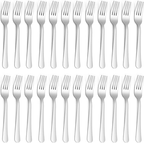 Dinner Forks Set of 36 Stainless Steel Dinner Forks Table Forks for Home Kitchen Restaurant Silver Table Fork Set Mirror Polishing & Dishwasher Safe (17cm) (Steel-forks-36pcs)