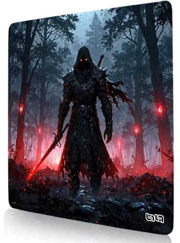 Tilt Mouse Mat 30x30 cm for Desk | Non-Slip Desk Mat Large | Waterproof Desk Pad for Home Office Accessories and Office Gadgets | Protector Keyboard Mat (Knight of The Doomed Sanctuary)