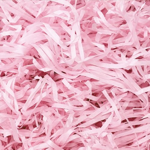 500g Pink Shredded Tissue Paper for Gift Boxes & Hampers | Soft Hamper Filling and Packaging Filler, Shreds Stuffing Paper Suitable Party Baby Shower Graduation Housewarming ect