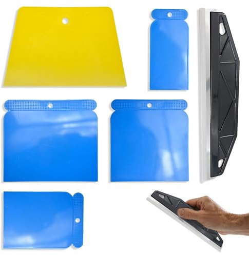 DAQUN 6 Pcs Edge Painting Tool, Paint Edger for Cutting in, Painting Edger- Metal Paint Shield W/Multi-Angle Grip, Skirting Board Guard for Wallpaper Cutting, Decorating Tool