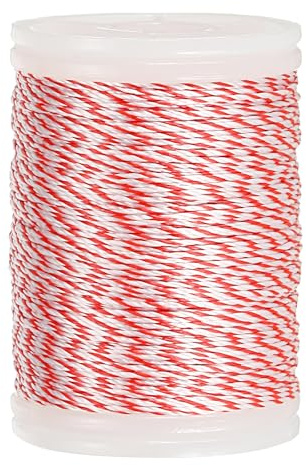 QUARKZMAN Hilo De Servicio para Cuerda De Arco Recurvo 120 Yardas / 110 m Nylon para Cuerda De Arco Recurvo Compuesto Atar Punto De Nock Mira (Rojo/Blanco)