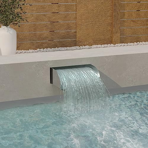 Generico Cascata con LED 45x34x14 cm in Acciaio Inox 304,Fontane e laghetti,Fontane e cascate ornamentali-148876