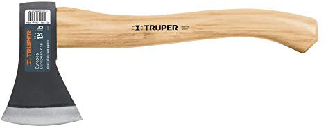 Truper Hacha Labor Entera Cabeza 565 gr con Mango de Madera de 35cm