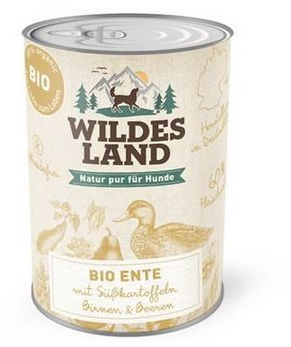 Wildes Land Hundefutter Nassfutter Bio Ente 400g (6 x 400g)