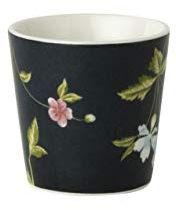 Laura Ashley - Coquetier – Porcelaine – Blanc/multicolore – Midnight Uni – (H x D) : 5 x 5 cm – Passe au micro-ondes et au lave-vaisselle