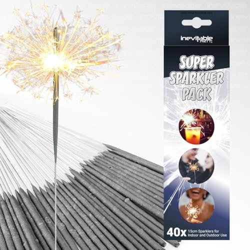 15cm (6) Indoor or Outdoor Handheld Sparklers (40)