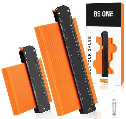 BS ONE Contour Gauge, 10 and 5 Contour Duplicator with Lock, Christmas Gifts for Men, Outline Measuring Profile Gauges for Trim, Molding, Precise Irregular Shape Duplicator