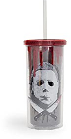 Halloween 2 Michael Myers Carnival Cup With Lid And Straw | Holds 20 Ounces