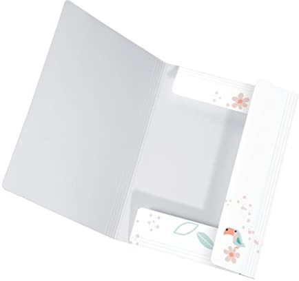 Original Falken Folder for Children. Made of Extra Strong Cardboard with 3 Flaps and Elastic Band for DIN A3 Motif Jungle Storage Drawing Folder for School.
