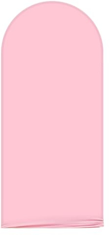 AIBIIN Arrière-plan en forme d'arche - Double face - Convient à la décoration de mariages, d'anniversaires, de fêtes de naissance et de banquets - Rose uni - 1 x 2,1 m