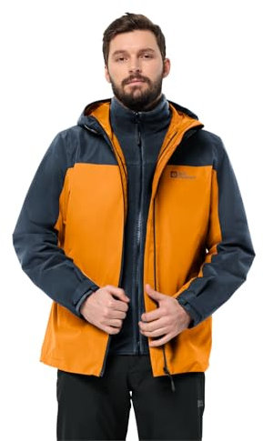 Jack Wolfskin Herren Taubenberg 3in1 Jkt M, Safflower, L EU