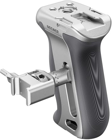 Neewer Snabbfrigörande Nato-sidohandtag, ergonomiskt handtag för kamera-sida med Nato-klämma, halkfritt grepp, kall sko, 0,6 cm och 1 cm tråd för ARRI, kompatibel med SmallRig-kamerabur, CA130