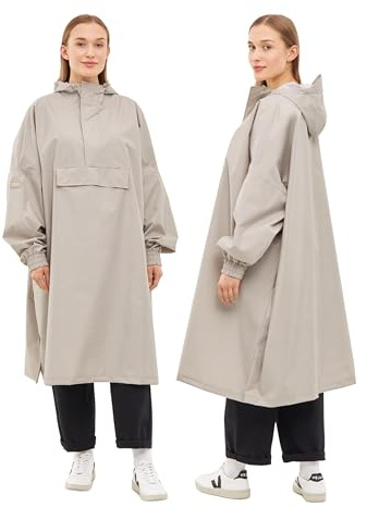 LARKSON Poncho de Pluie Femmes Hommes - Lykke - Imperméable Unisexe pour Vélo Outdoor Festival - 10.000mm Colonne d'Eau - Veste de Pluie Étanche avec Capuche & Coutures Soudées