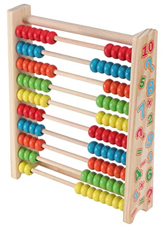 JOINPAYA Pädagogisches Abakus-Spielzeug Aus Holz für Jungen und Mädchen Spielzeug mit 10 Zahnrädern Spielzeug für Jungen und Mädchen Entwicklung Mathematischer Fähigkeiten