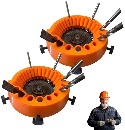 Upven AffûTeuse De Forets for Meuleuse,AffûTeur De Forets Portatif Polyvalent for Tous Les Forets,Outil De Meulage De Forets éLectriques,Foret d'angle De 2 à 13 Mm for Meuleuse De 125 mm (A-1PC)