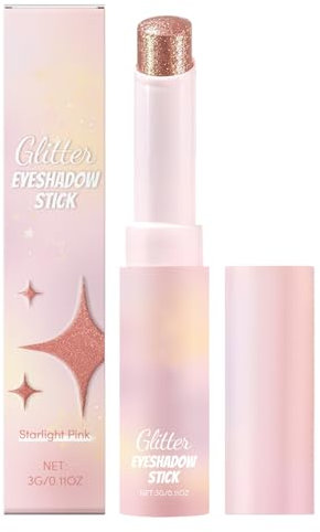 Crystal Eyeshadow Stick, Jelly Glaze Eye Light Stick, 3 g Eyeshadow Stick Smooth Blendable Formula, Long-Lasting Wear, Eyeshadow Colouring Pencil, Smooth Face Cosmetics Face Cosmetics Stick