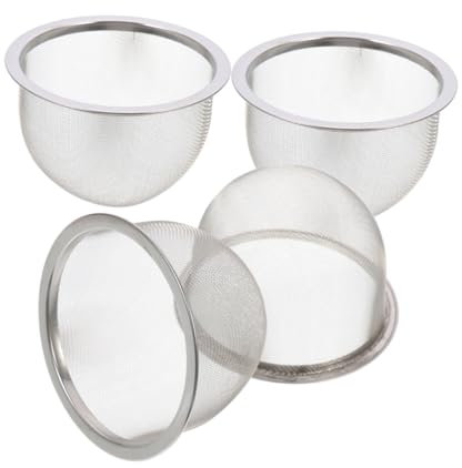 LIFKOME 4Pièces Infuseur à Thé Acier Inoxydable avec Filtre Maille Fine pour Théière Accessoires pour Amateurs de Thé