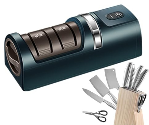Afilador Eléctrico De Cuchillas | Afilador De Cuchillos Eléctrico Recargable,Herramienta Automática Para Tijeras Afilado Rápido Hogar,Uso doméstico cocina camping exterior panadería