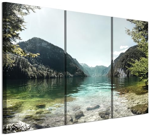 LUMASOUL Canvastavlor 3-delat set för vardagsrum Landskap 90x60 cm | 3-delad canvastavla för sovrum, hall, kontor och kök