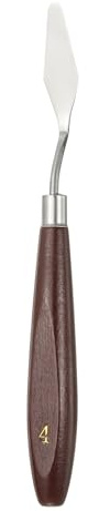 QUARKZMAN Coltello Da Pittura 1.77 x 0.55 Acciaio Inossidabile Spatola Coltelli Palette Raschietti Strumenti Con Impugnatura In Legno Di Faggio Per Acrilico Olio Tela Rosso/Argento