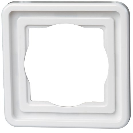 Kopp Standard Unterputz Feuchtraum 1-fach Abdeckrahmen, für senkrechte und waagrechte Installation, UP FR, IP44, arktis-weiß, 302302071