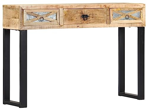 vidaXL Table Console 110 x 30 x 76 cm Bois de manguier Massif