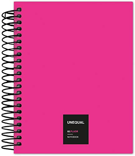Grafoplás 88546054 anteckningsbok med spiral, fyrkant, A6, 100 ark, 70 g, fuchsia, fluorescerande uniqual