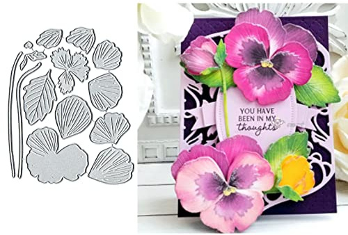 Spring Flower Leaf Metal Die Cuts for Card Making, Spring Flower Leaf Card Cutting Dies Cut Stencils DIY Scrapbooking Album Decorative Embossing Paper Card Art Craft