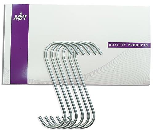 MJW Ganchos en S de acero inoxidable Paquete de 20 piezas de 9,8 cm de largo Utilizado para colgar interior y exterior - Ideal para colgar macetas, Cestas y Baño, Garaje, Utensilios de Cocina