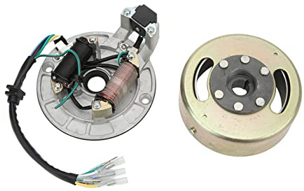 Magneto Stator, Magneto Stator Flywheel Rotor Kit Copper Aluminum Engine Parts for Start Engine PIT PRO PIT Bike auto for aramox magneto stator flywheel rotor kit