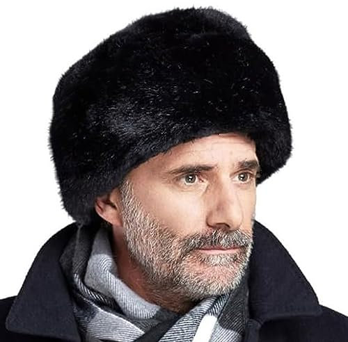 Mens Winter Faux Fur Trapper Hat Thermal Ushanka Russian Trooper Hat