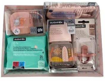 Suavinex Babykorb von MomentosGourmet Baby. Das beste Geschenk für Neugeborene (Rosa)