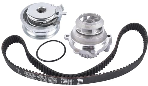 Flynsu Zahnriemen + Rolle Wasserpumpe Kompatibel mit A3 A4 G0lf B0ra FA-bia Super-b Le0n Ibi-za 06A109479C 06A109479F