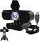 Cámara web para PC, Full HD 1080p con micrófono con cancelación de ruido, trípode, cubierta de privacidad, enfoque automático, corrección de luz baja, filtro de belleza, cámara web USB para