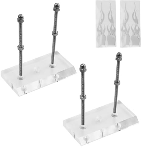 REBECCAGIBSON 2 Pezzi Supporti Parete Skateboard in Acrilico, Supporto Trasparente Skateboard, Espositore Professionale Supporto Parete, Gancio Skateboard Acrilici,per stoccaggio,Display