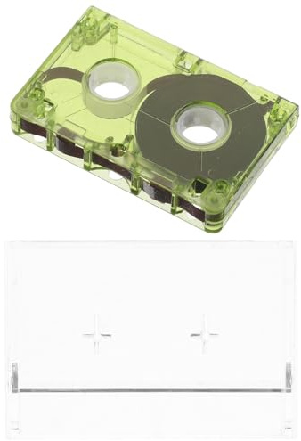 ELAYARD Cassette Audio Vierge 40-60 Plastique Vert Fruité Compatible Mini Magnétophone à Cassettes pour Interview et Message Vocal Lot Polyvalent pour Enregistrement Audio