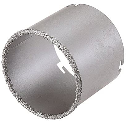 wolfcraft Corona de perforación recubierta de carburo de tungsteno I 3476000 I Para instalaciones sanitarias y eléctricas en paredes de ladrillo y piedra; profundidad de corte: 55 mm