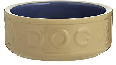 Mason Cash Cane & Blue Dog Bowl 18 cm Ceramic Pet Food & Water Bowl for Medium & Large Dogs, 1.2 Litre Capacity, Non Tip, Dishwasher, Freezer & Microwave Safe