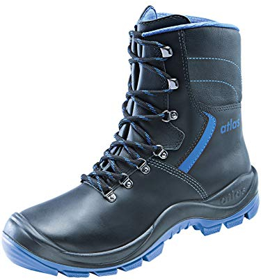 Atlas Anatomic BAU 845 XP Sicherheitschuhe Arbeitsschuhe für Herren und Damen S3 Winter, wasserdicht, Webpelz, Stahlkappe, Überkappe Weite 10 Größe 43