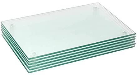 Harbour Housewares Glas -Tischematen - 30cm X 20cm - Klar - Pack Von 6