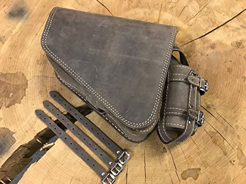 ORLETANOS CLEAN BRAUN Seitentasche Satteltasche Linke Seite kompatibel mit kompatibel mit Harley Davidson Sportster Sporty Iron Motorrad Tasche Custom Schwingentasche Forty Eight 48 1200 883 braun