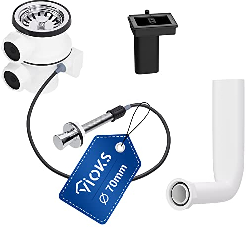 Excenter - Siebkorbventil 70 mm mit Drehbetätigung und Abtropf-Überlauf