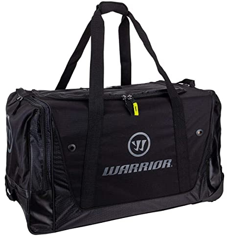 WARRIOR Q20 Wheel Hockey Bag, Black/Grey (Medium (32 x 16.5 x 17.5))