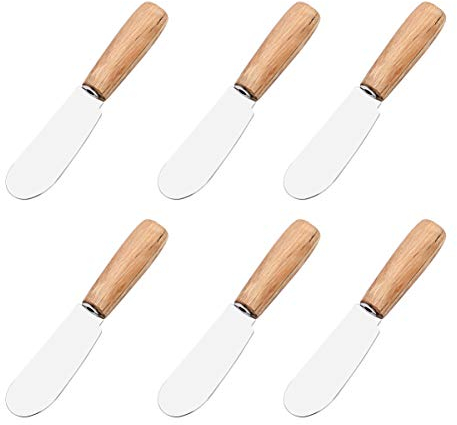 Cabilock 6 Piezas Cuchillo Esparcidor de Mantequilla de Acero Inoxidable Cuchillos Esparcidores de Queso Y Mantequilla para Desayuno Mantequilla Queso Y Condimentos